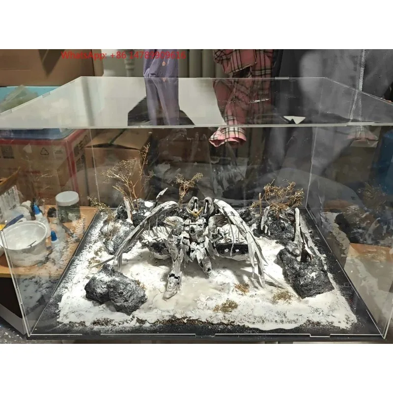 Battle damage up to, Bai Xueji up to, with wings, fish tank scene ruins, Gundam fish tank can also be picked up