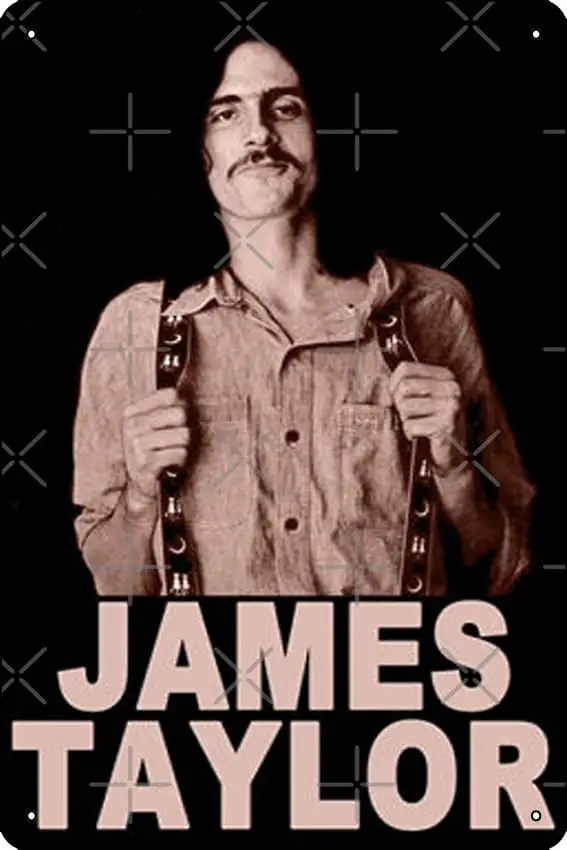 James Taylor Legend Music Band Poster Metal Tin Sign 12 X 8 Inch Funny Man Cave Home Office Bar Decor