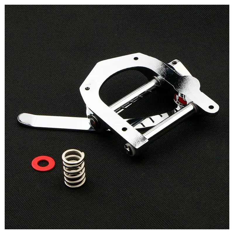 Guitar Vibrato Tailpiece Tremolo Flat Top Body Tremolo Unit Vibrato Bridge for Tele, SG, LP, ETC Electric Guitars(Silver)