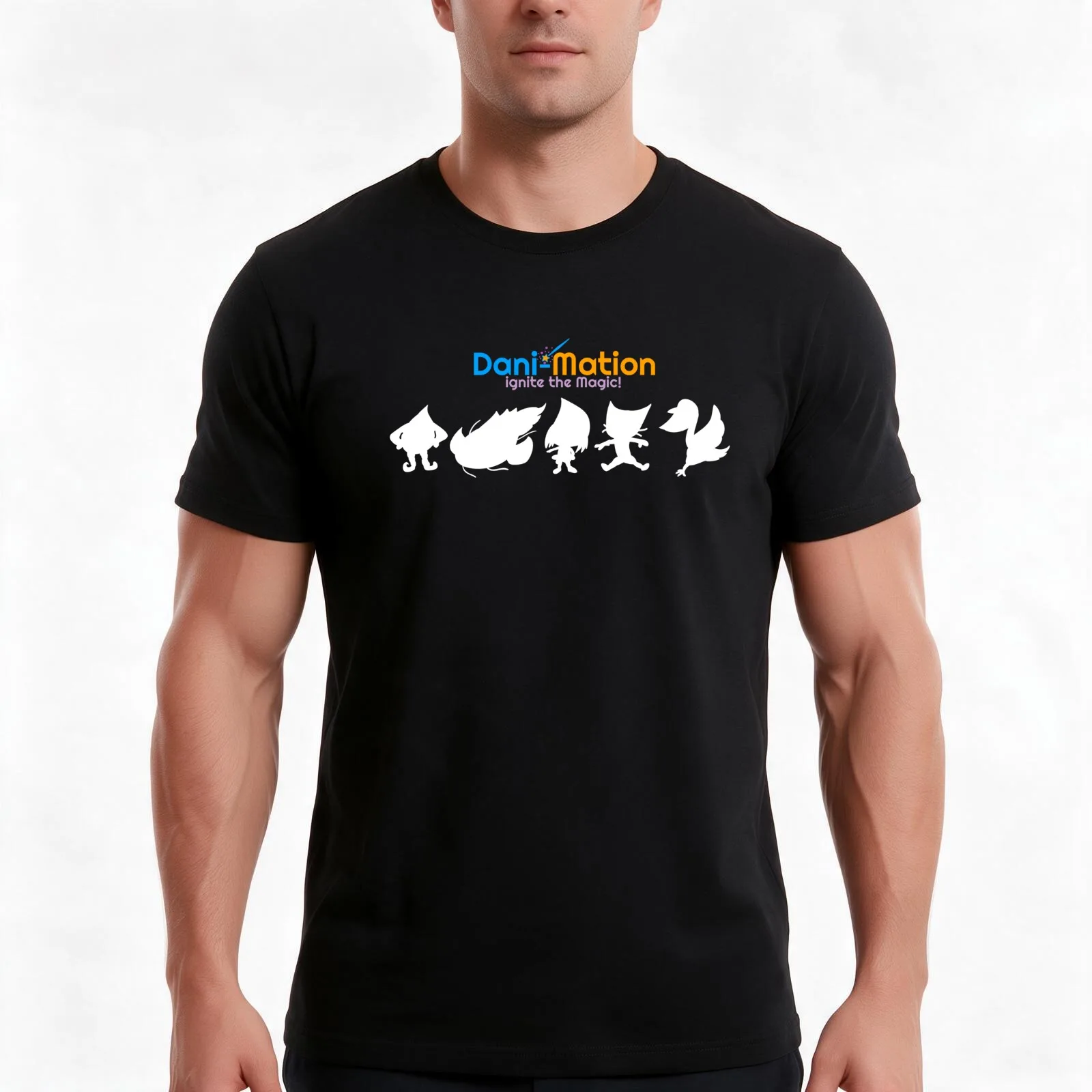 Mystery Characters icon (White) T-Shirt, Summer Casual Cotton Tee, Oversized Streetwear Tops, Vintage Graphic Print, 100% Cotton