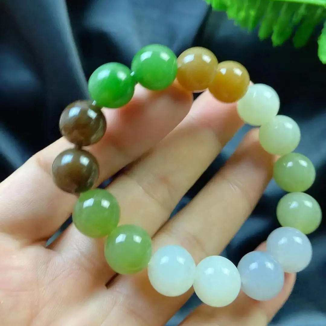 10mm  Xinjiang Hetian Jade Multi-treasure Bracelet Jewelry BH0002