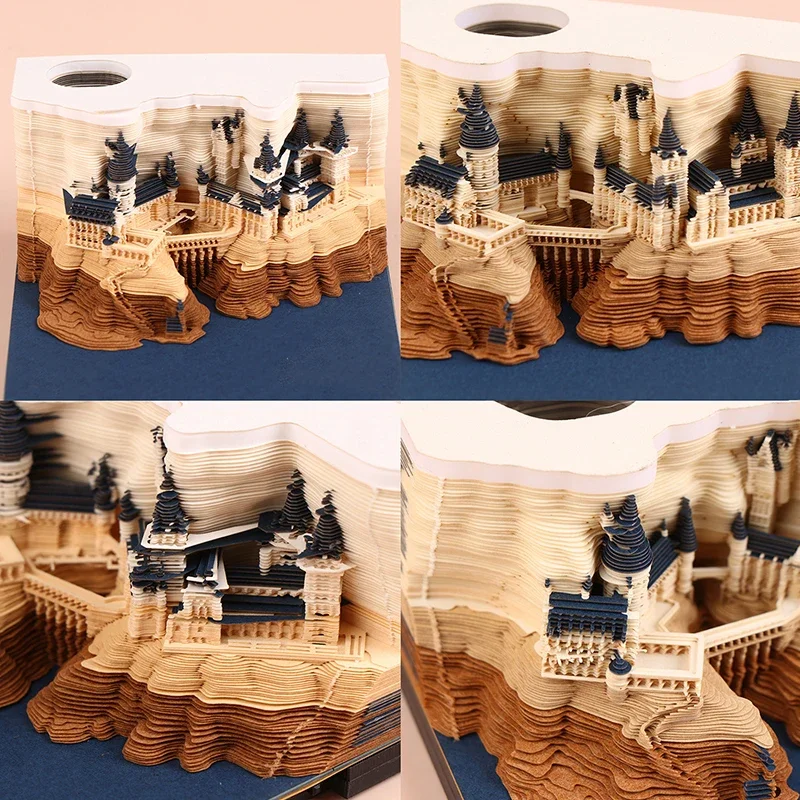 تقويم ثلاثي الأبعاد، تقويم مكتبي 2025 مع لوحة مذكرة ثلاثية الأبعاد تقويم مكتبي إبداعي، هدية عيد الميلاد لصديق زميل #3