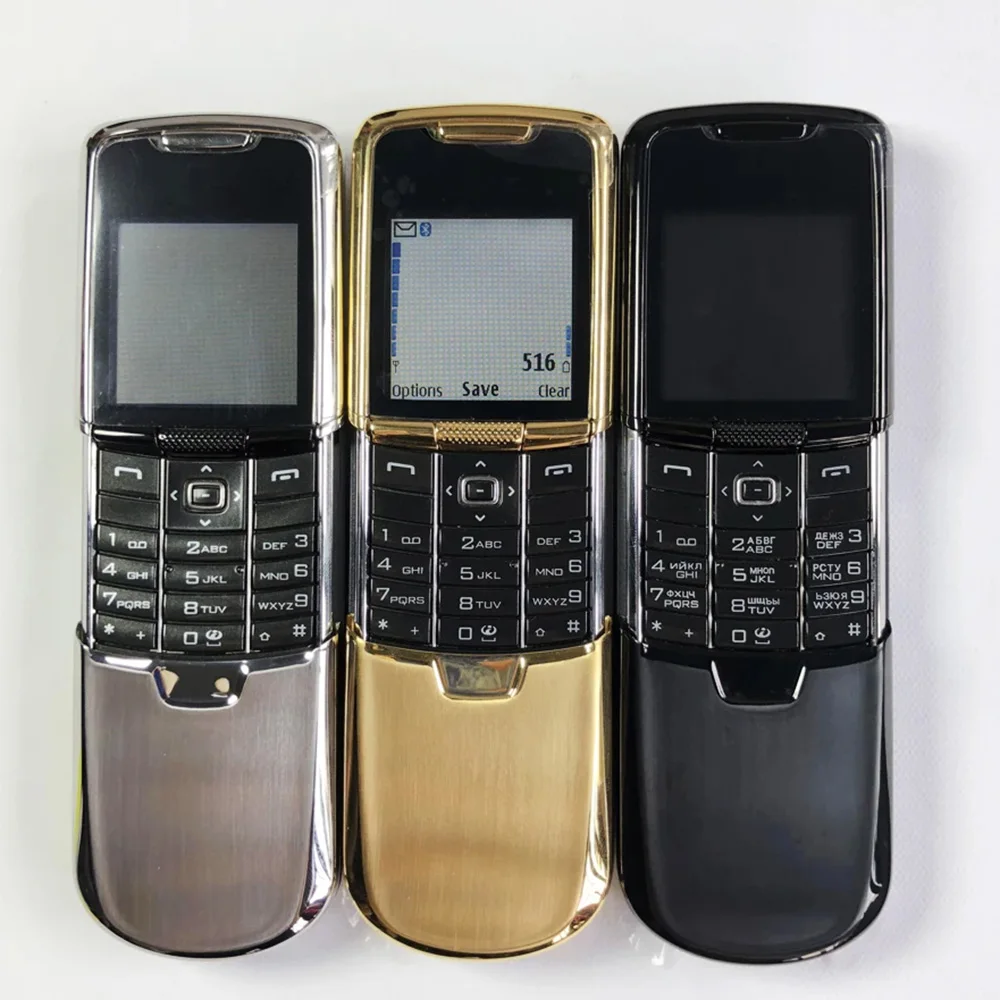 Original 8800 Classic Used Mobile Cell Phone GSM Tri-band Unlocked Arabic Russian Hebrew Keyboard Made in Germany on 2005 Year