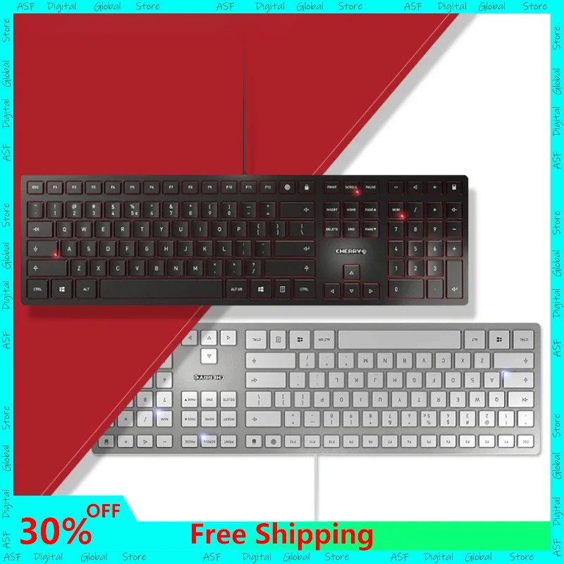 

CHERRY KC6000 Wired Keyboard Ultra Thin Chocolate Scissor Foot Mute Desktop Laptop General Ergonomic Touch Lightweight Keyboards