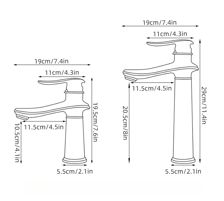 All-copper European Antique Faucet Hot and Cold Table Basin Heightened Washbasin Bathroom Cabinet Splash-proof Faucet