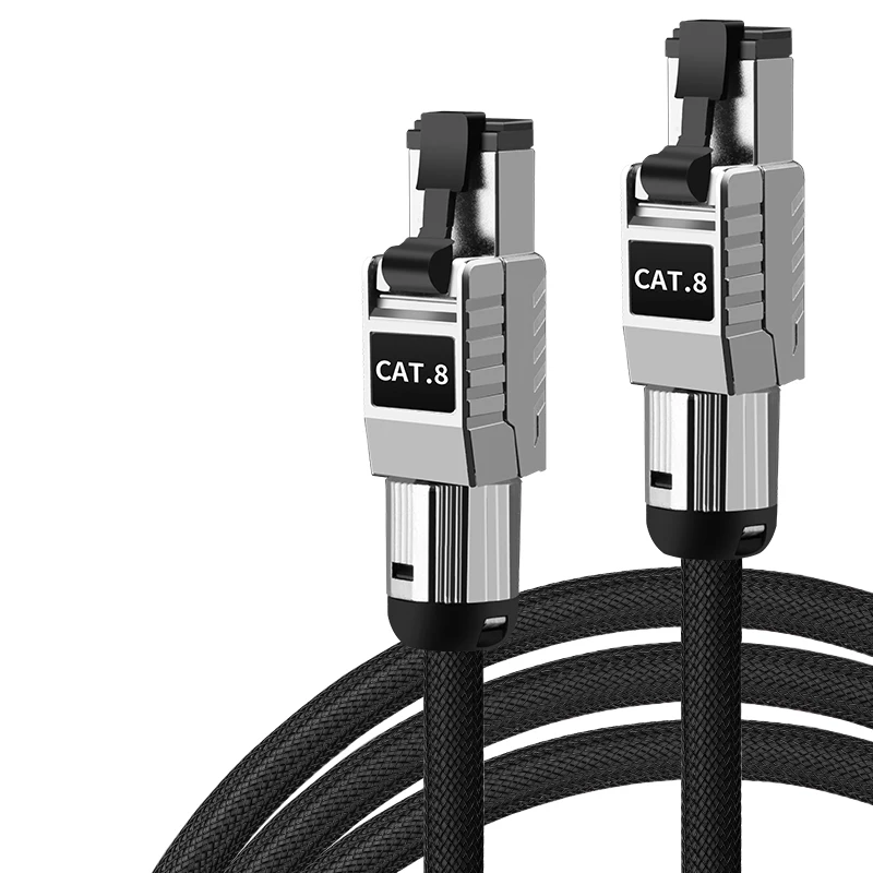 YYTCG Super Speed RJ45 Netzwerkkabel Cat8 Cat7 Cat6A Ethernet-Kabel 40 Gbit/s 2000 MHz Laptop Internet LAN-Kabel für PS4 WLAN-Router 5