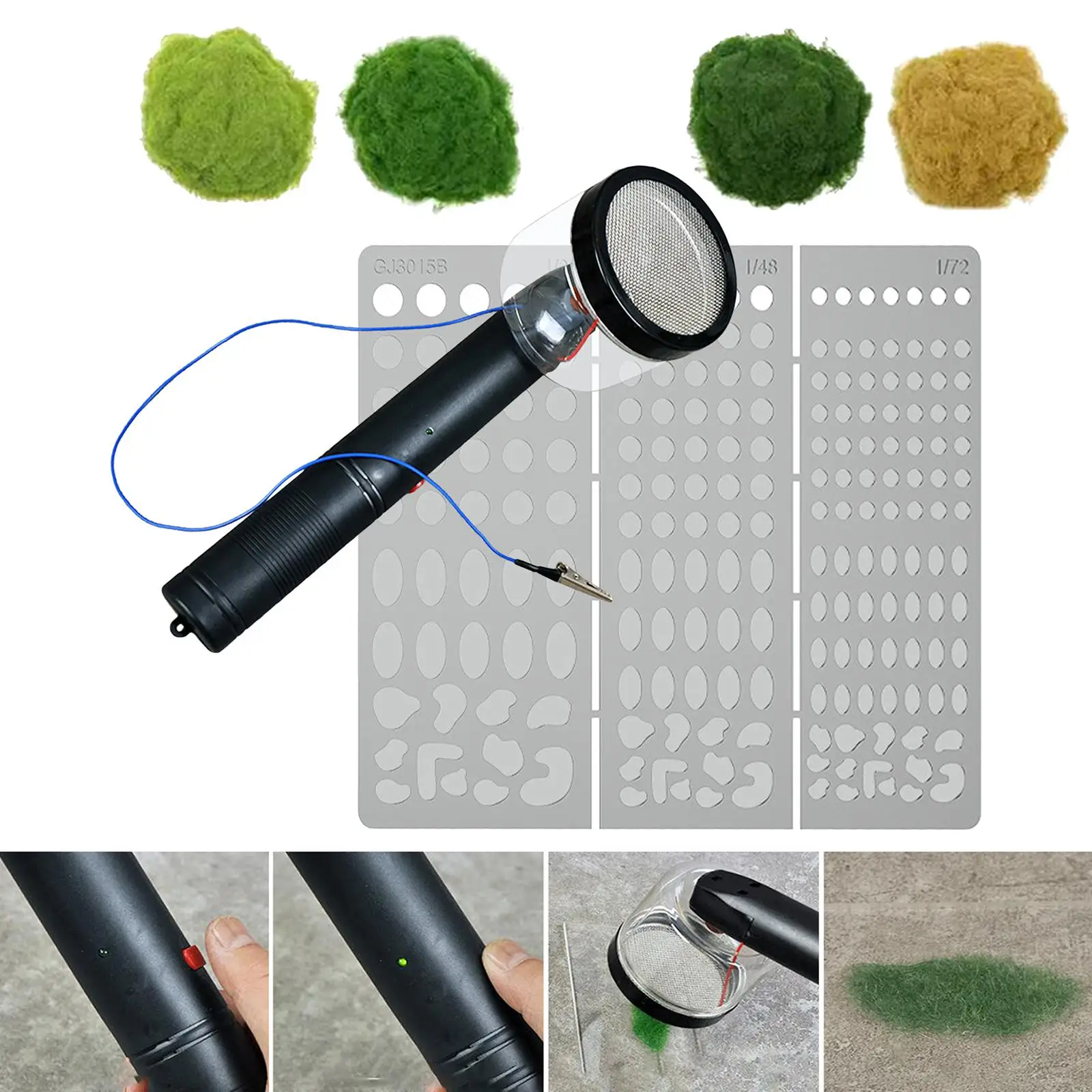 Static Grass Applicator for Architectural Model Sand Table Velvet Dashboard