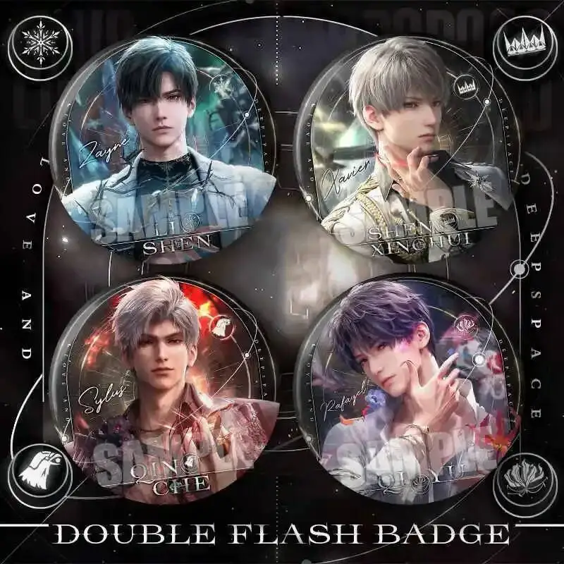 

2025 NEW Anime Cartoon Pendant Collection Love And Deepspace Zayne Rafayel Sylus Xavier Cosplay Badge Brooch Pins Bedge