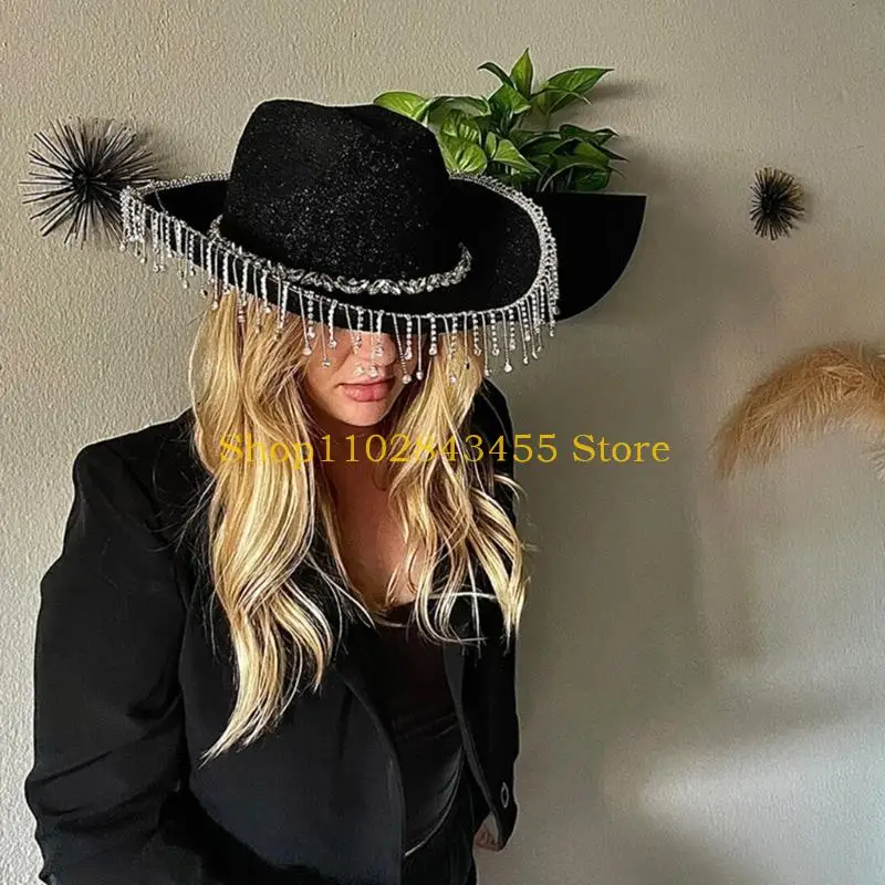 49MC sombrero cowboy del oeste, pañuelos, bufanda para mujer, accesorios disfraz para fiesta y escenario