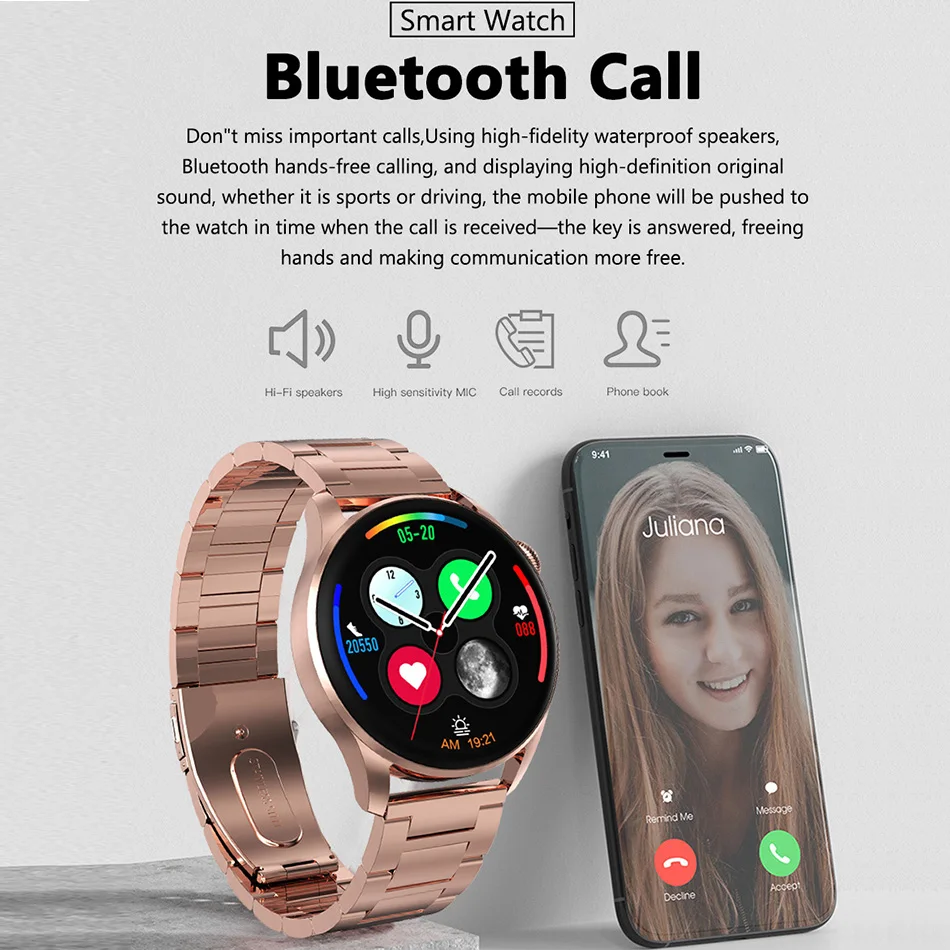 Women Smart Watch Full Touch Dial Call Forecast Activity Tracker Heart Rate Monitor Sports Ladies Smartwatch Men For Android IOS