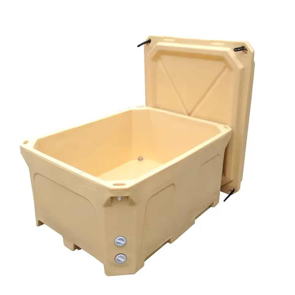 

300 460 600 1000L Plastic Insulated Fish Bins Large Fish Container tank For Storage And Transport