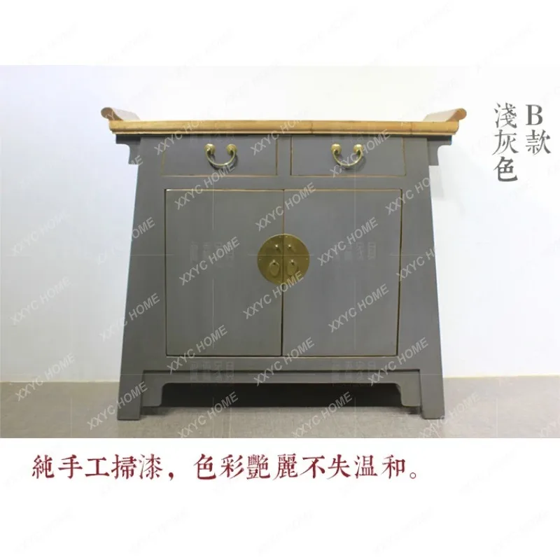 JYGNew Chinese solid wood furniture entrance/storage/corridor partition entrance/upturned shoe counter