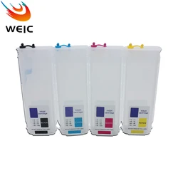 Refillable Ink Cartridge for HP10 82 HP500 for HP Designjet 500 800 500PS 800PS Plotter with Permanent Chip