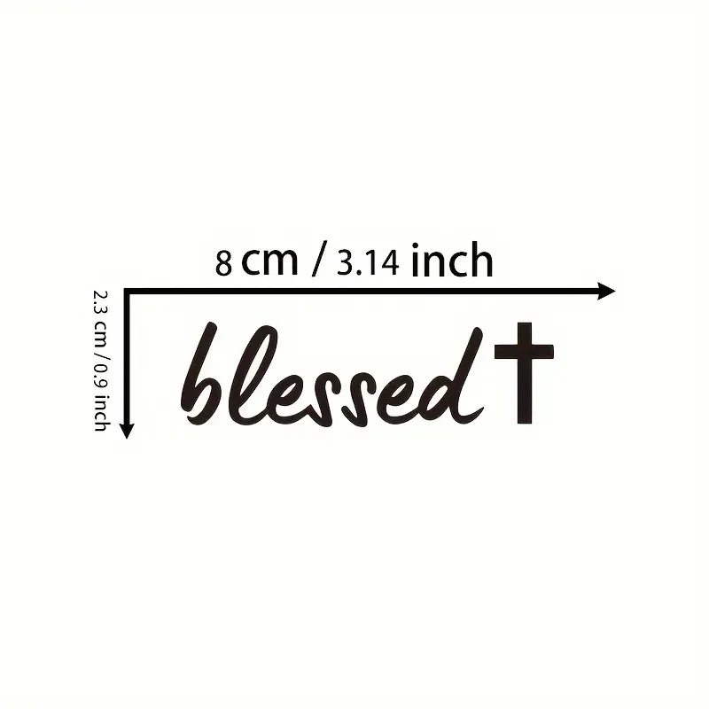 Blessed Mirror decal, Car Decals For women, Faith Mirror decal, Cute Vinyl decal, Car Mirror decal, Religious Car Accessories