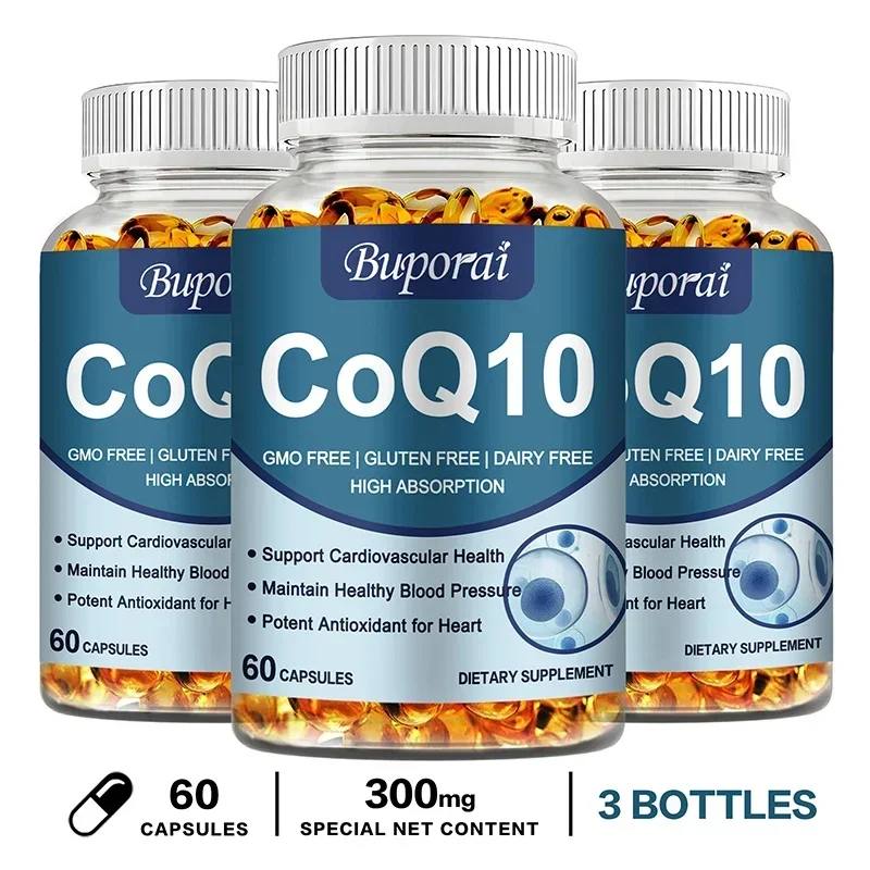 CoQ10 Capsules - Promote Cardiovascular and Heart Health, Provide Energy, Circulation Support, Antioxidant