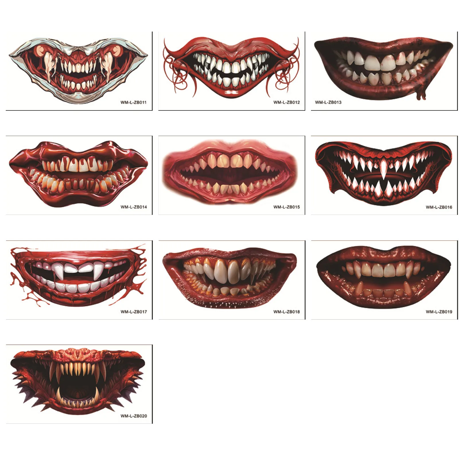 

Временные тату-наклейки на Хэллоуин, реалистичные наклейки для макияжа на Хэллоуин, безвредные для кожи шрамы, тату для косплея зомби