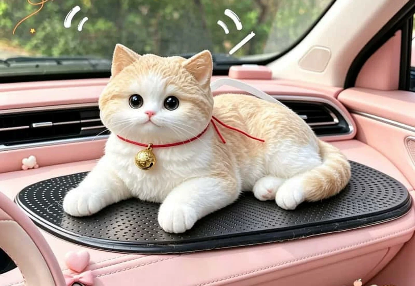 Cute Cat Squeeze Car Ornament Dashboard Creative Healing Car Interior Decoration Auto Accessories