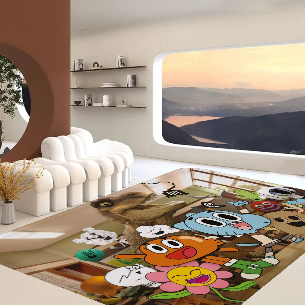 The-Amazing World G-Gumball Kitchen Mat Kids Room Bedroom Decoration Balcony Anti-Slip Doormat Living Room Alfombra