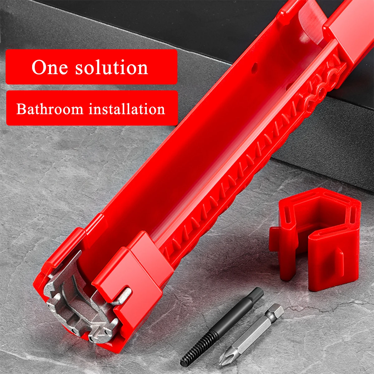 12 in 1 Multifunctional Kitchen Faucet Wrench,Kitchen Drain Tub Removal nut Plumbing for Tight Spaces Installation Repairs Tools
