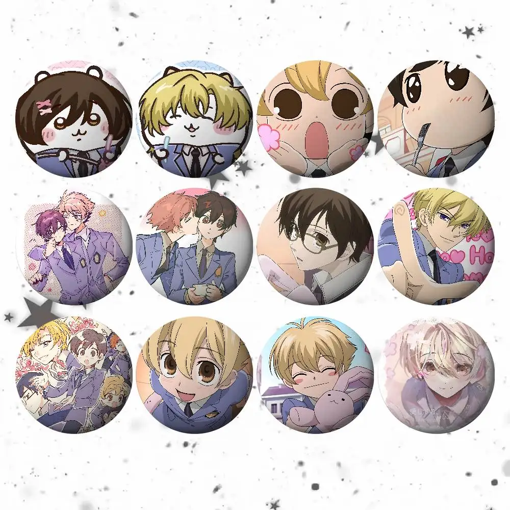 Anime Ouran High School Host Club Abzeichen Weiche Anstecknadel aus Weißblech Metall-Brosche Benutzerdefinierte Schmuck-Accessoires für Hut, Tasche, Revers