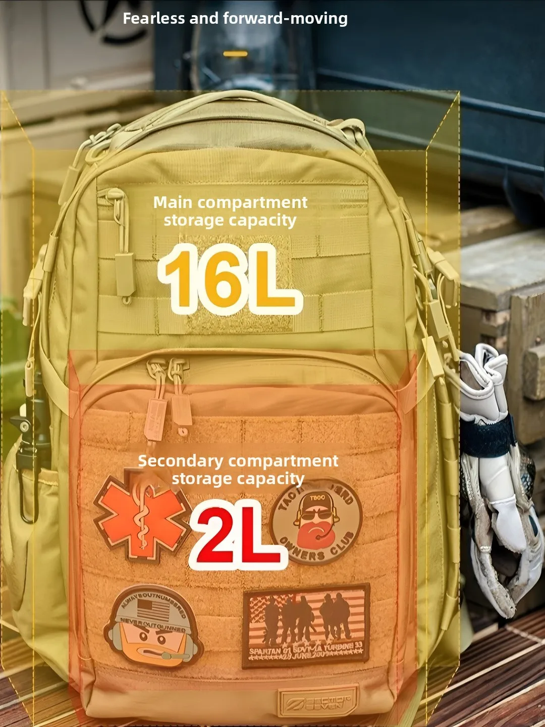 Large Capacity Hiking Backpack Outdoor Travel Durable Nylon Student Bookbag Shoulder Strap Military Style Tactical Backpack