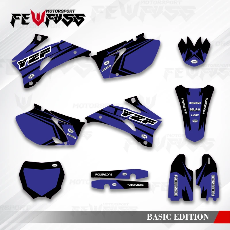 

Графические наклейки Fewfuss, наклейки для мотоцикла, фон на заказ для YAMAHA YZF250 YZF450 2006 2007 2008 2009, YZ250F YZ450F 003