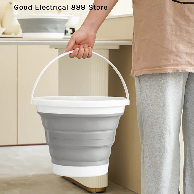 3-5-10L Portable Folding Bucket for Washing Outdoor Foldable Silicone Water Bucket Camping Items Fishing Bucket Car Wash Buckets