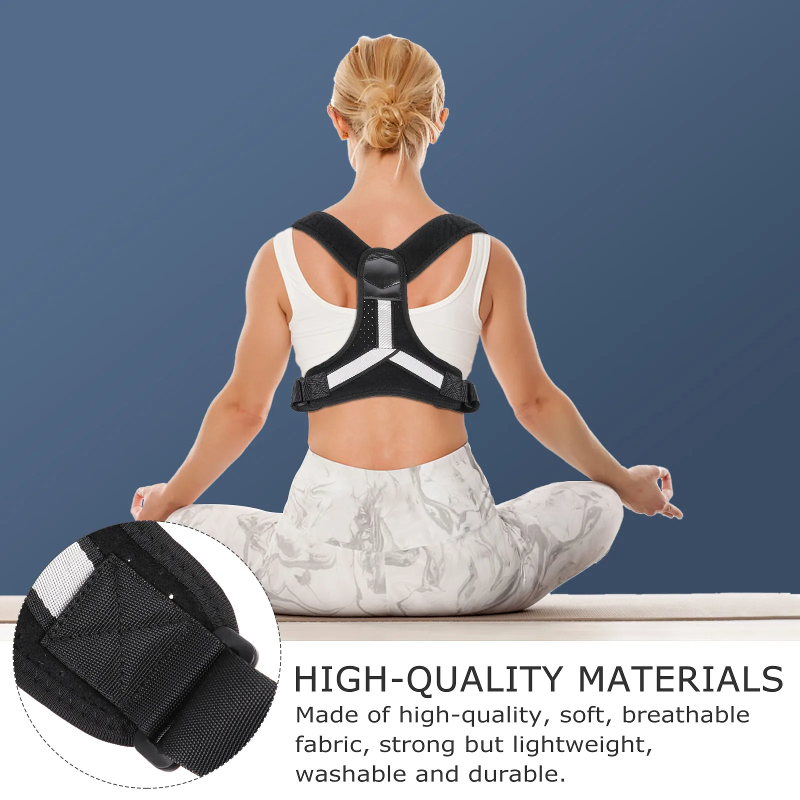 

Back Posture Correction Belt Adults Women Adjustable Straightener Corrector Brace Shoulder Clavicle Upper Body Support