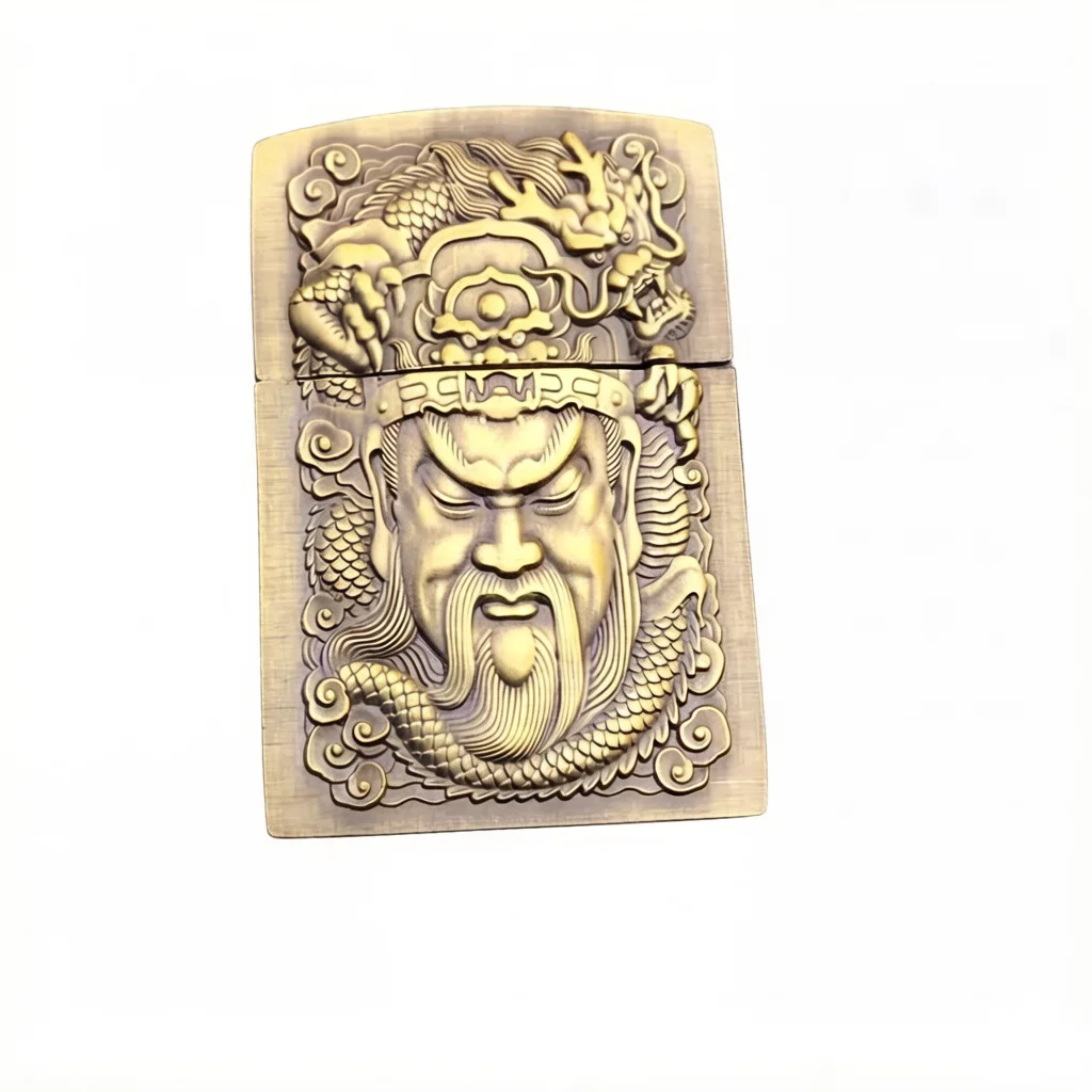 DIY Metal Badge Sticker Decoration Parts Accessories Guan Gong and the Dragon For ZP Zorro Lighters