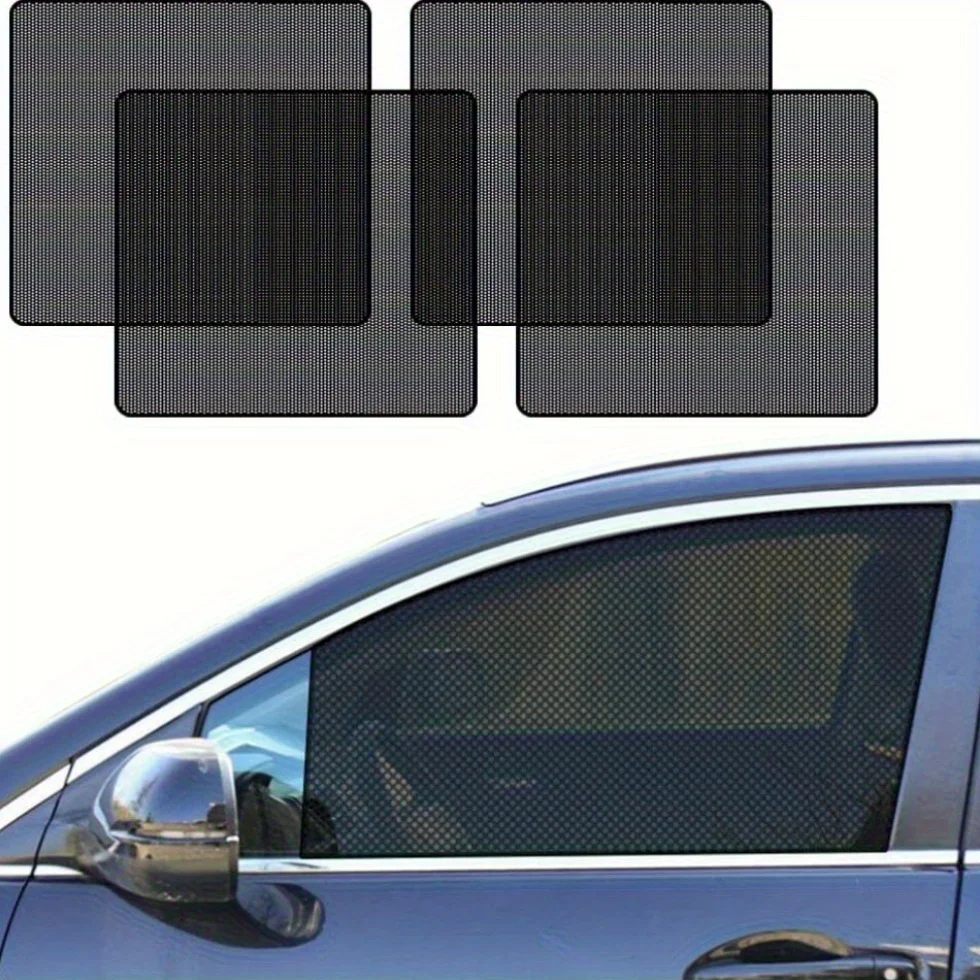 Car window shade, electrostatic fiber film, UV protection privacy shade sticker, reusable vehicles and SUVs