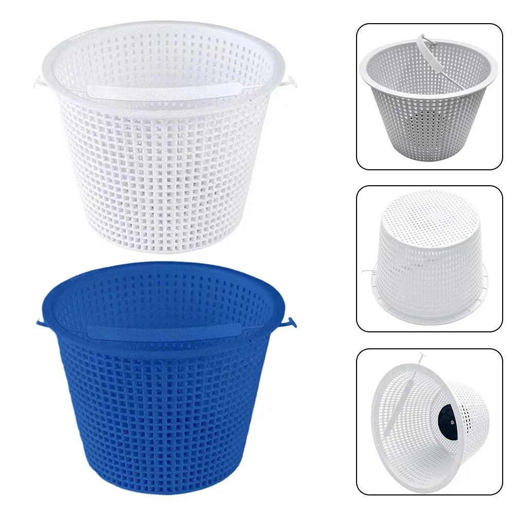 Handheld Pool Brushe Skimmer Basket Premium Pool Rubber Skimmer Basket Replacement Sturdy White/blue Brand New