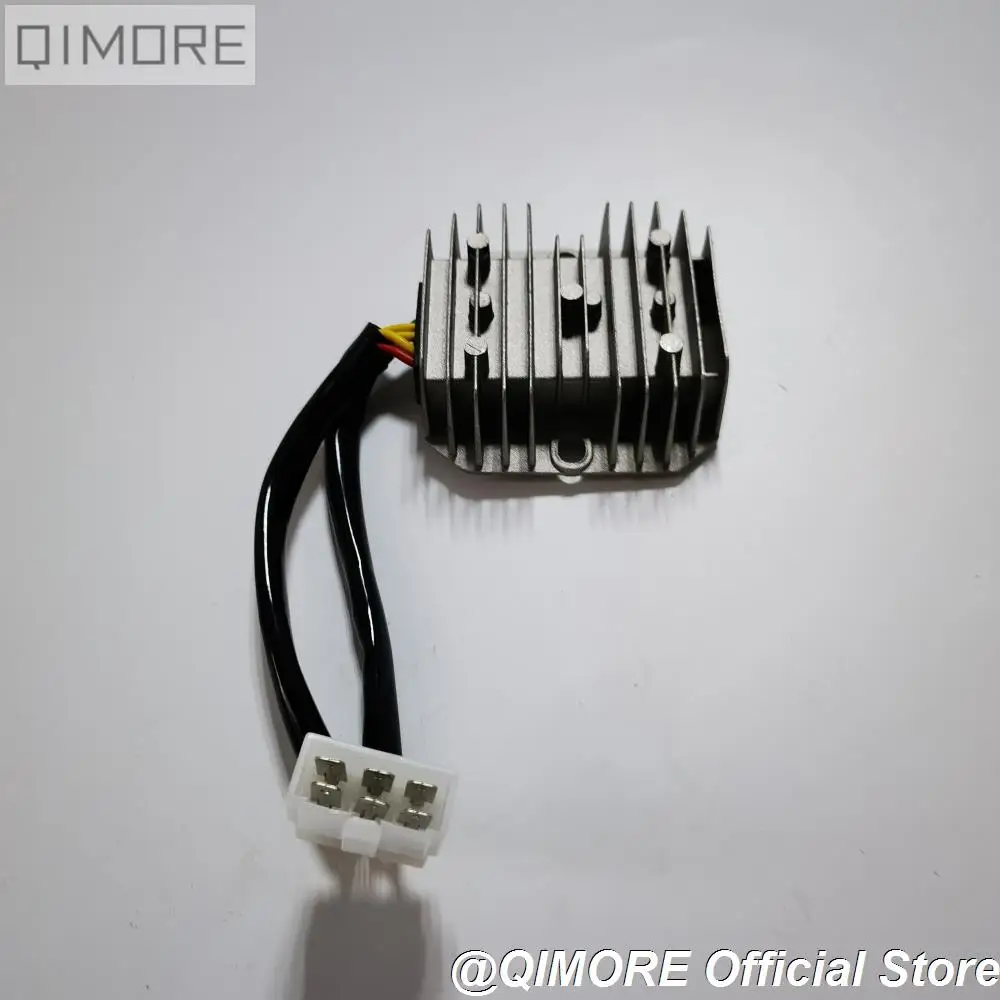 3 Phrase 6 Wire Voltage Regulator Rectifier (1 Flat Plug) for Scooter Moped GY6 125 150 Piaggio Vespa 125 EEC5