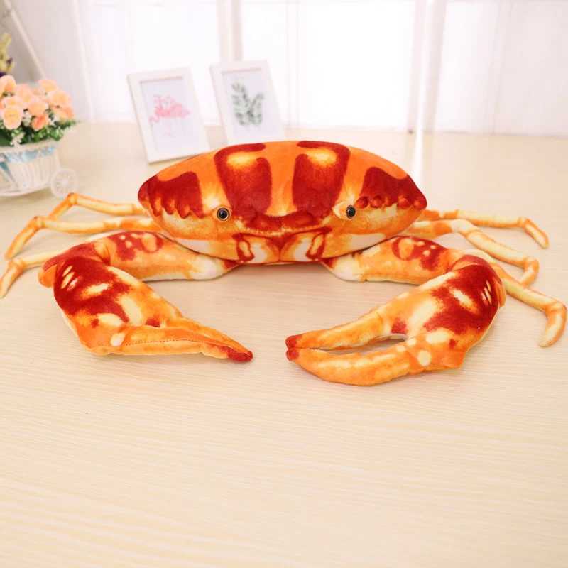 Kawaii Crab Plush Toy Soft Cartoon Crab Stuffed Animal Doll Creative Home Decor Cushion Pillow Boys Birthday Gift