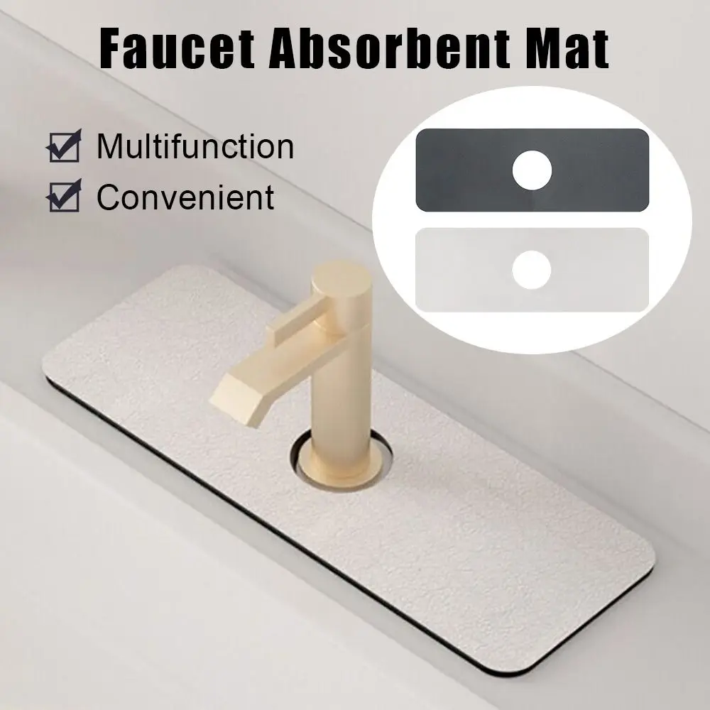 Multifunction Countertop Protector Splash Faucet Absorbent Pad Drying Mat Faucet Absorbent Mat Sink Splash Guard