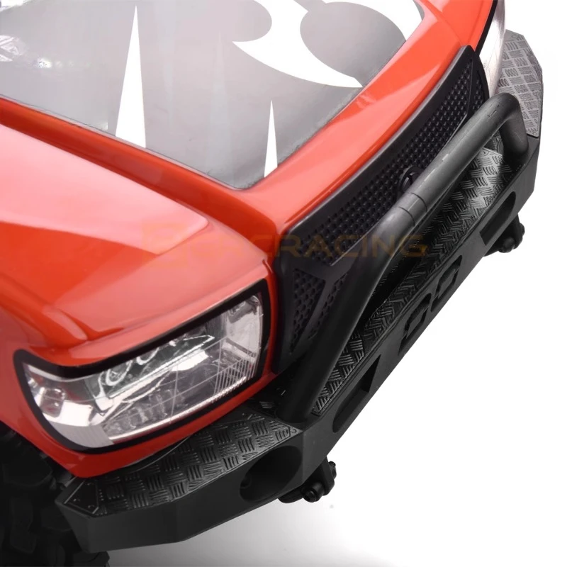 สแตนเลสจําลองกันชนหน้าตกแต่งชิ้นสําหรับ 1/10 RC Crawler รถ Traxxas Axial SCX6 TRAIL HONCHO อะไหล่อัพเกรด