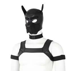 Male Lingerie Neoprene Harness MenClothing Tank Top Sexual Body Leather Chest Harness Belt Strap Punk Rave Costumes for Sex