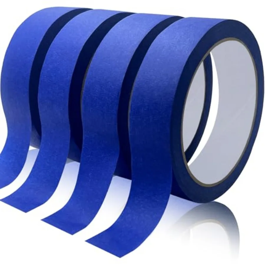 

Blue Painters Tape, Masking Tapes, Premium Painter's Tape 88yd=4Rolls*0.94in*22yd,Adhesive Paint Tape for Wall Painting, DIY Ar
