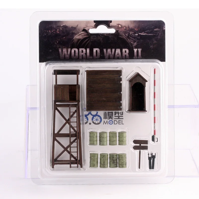 1:72 Scale Model 3D Printing Painted Resin Figure Checkpoint Card Guard Building Accessories Scene Accessory Collection Display