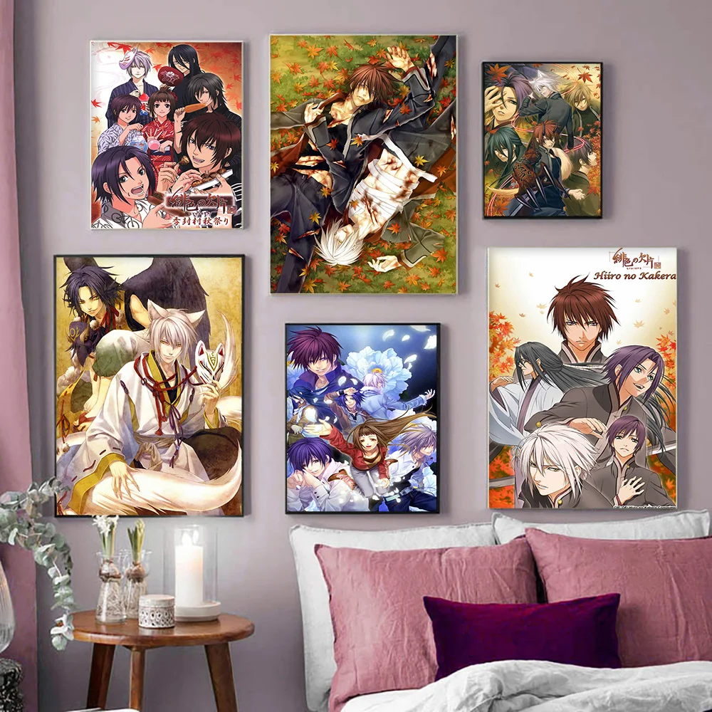 Scarlet Fragments Japanese Anime Print Art Poster Cartoon Canvas Painting Manga Wall Picture Otaku Decor