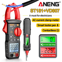 ANENG Clamp Meter Multimeter Electrician Kit ST181+VD807 Voltage Tester Pen 12V-300V AC Voltage Detector Car Amp Hz Cap NCV Tool