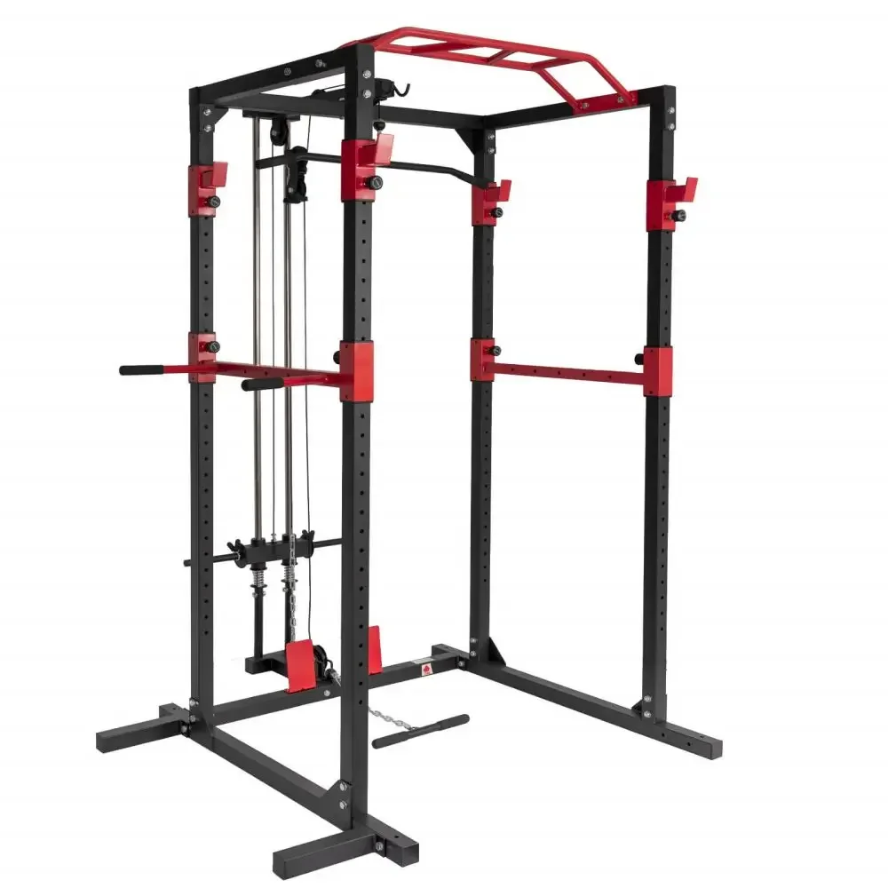 Multi-functional Power Cage, Adjustable Muscle Cage, Pull-up Bar, Squat Cage, Dip and Rowing Station, Multipower Home Gym Workou