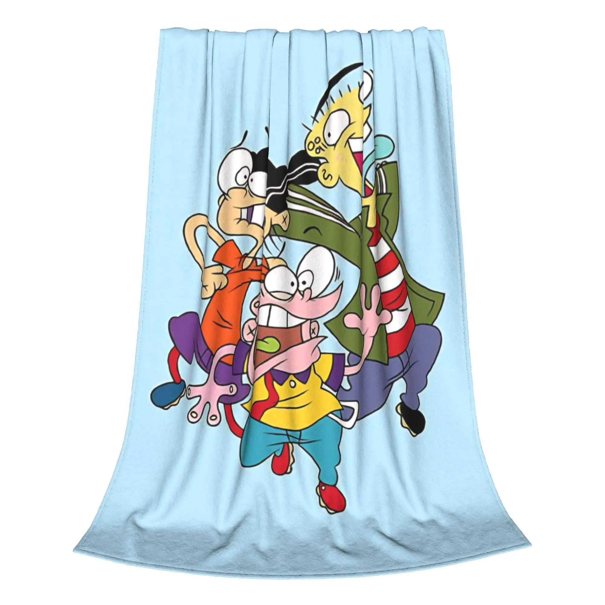 1PC Home Cute Room Decor retro cartoon  Blanket Throw Blanket Ed  Edd  Eddy Novelty Warm Blanket All Season