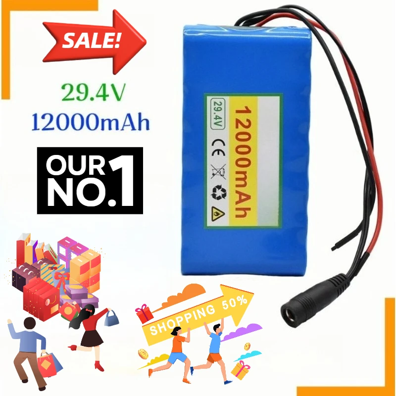 

7S2P 18650 Lithium-ion Rechargeable Battery Pack 29.4v 12000mAh for Electric Bicycles and Lightweight Motorcycles Battery