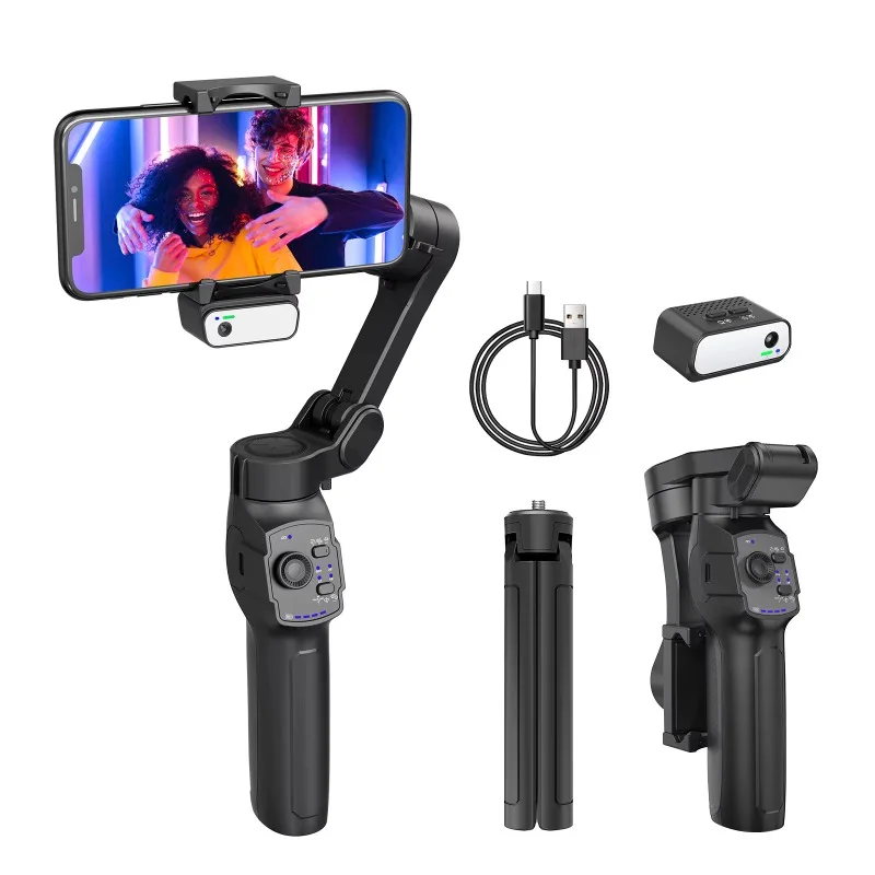 

Factory Price L9 Lite Gimbal Stabilizer 3-Axis Foldable Handheld Gimbal with 360° AI Tracking ultra Wide Angle Lenses