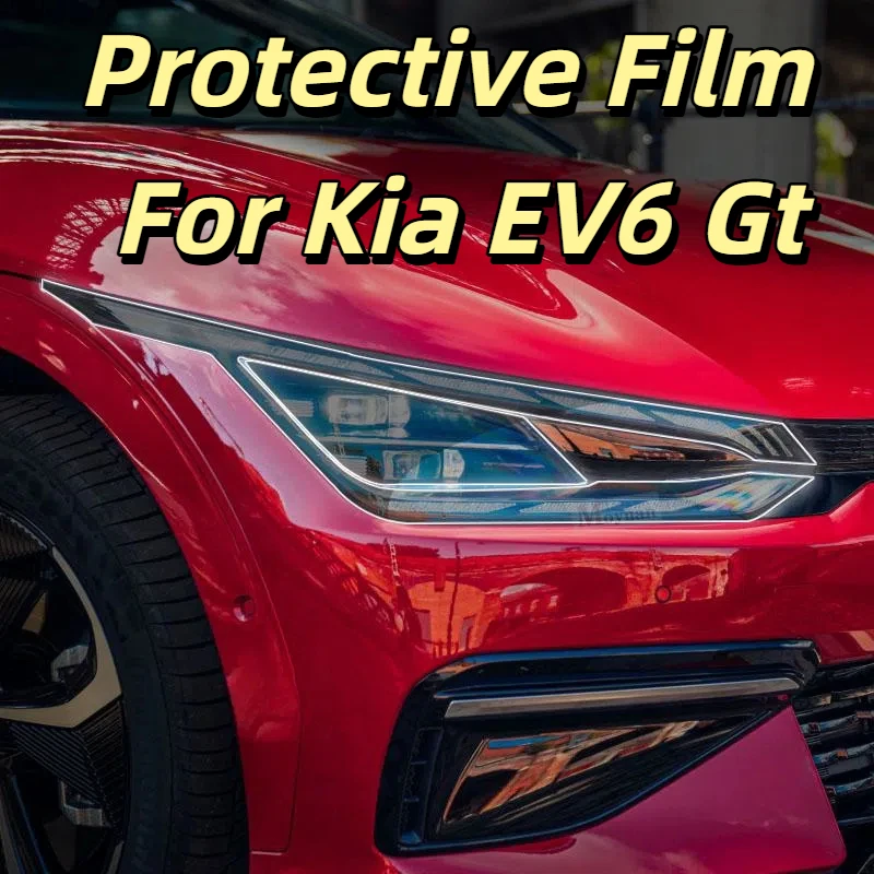 

Защитная пленка для автомобильных фар и задних фонарей для Kia EV6 Gt 2021-2023, передняя защита от царапин, черная прозрачная наклейка из ТПУ, аксессуары