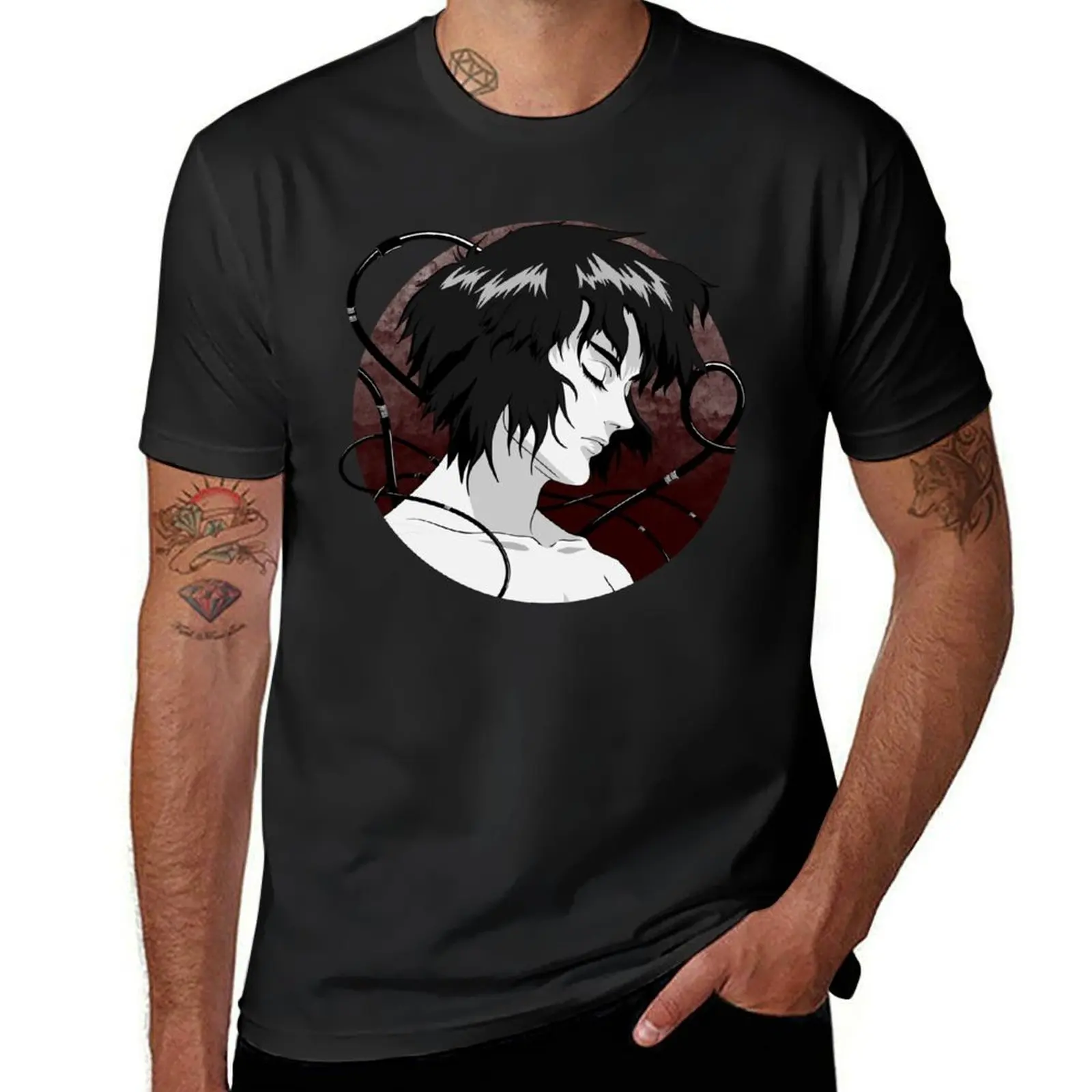 

Ghost In The Shell Motoko Major Kusanagi T-Shirt for a boy vintage clothes summer tops blacks oversized t shirts for men