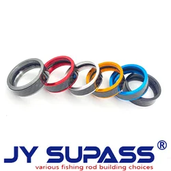 JY SUPASS 2pcs R6 fishing rod building kit Trim Ring For Fuji Reel Seat Carbon Fiber wholesale DIY fishing rod Repair
