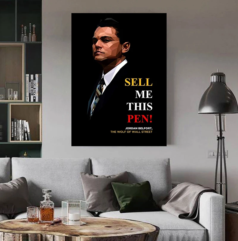 Classic Movie The Wolf of Wall Street Posters and Prints Leonardo DiCaprio Canvas Painting Car Pictures Living Room Home Decor