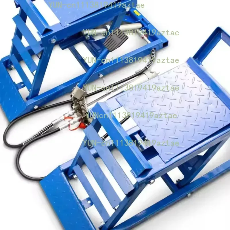 2 Ton Adjustable Portable Steel Hydraulic Car Lift Ramp CE Certified, Vehicle Jack Lifter Garage Repair Lifting Tool