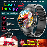 For XIAOMI Laser Treatment For Lowering Three Highs Health Smart Watch Blood Lipids Uric Acid Blood Pressure BT Call Smartwatch